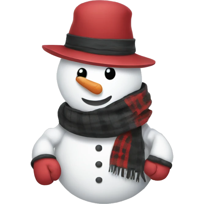 Snowman with emo life accessories  emoji