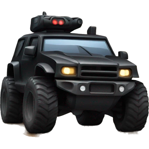 Dark trooper sleek off-road car  emoji