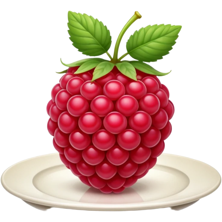 raspberry on a plate  emoji