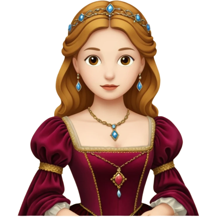  portrait of a Renaissance woman emoji