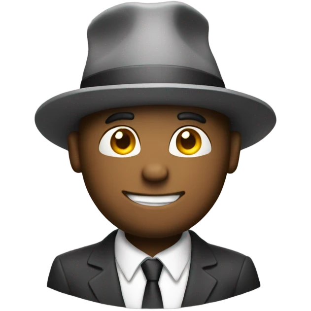 Create emoji with a suit and takes his hat off emoji