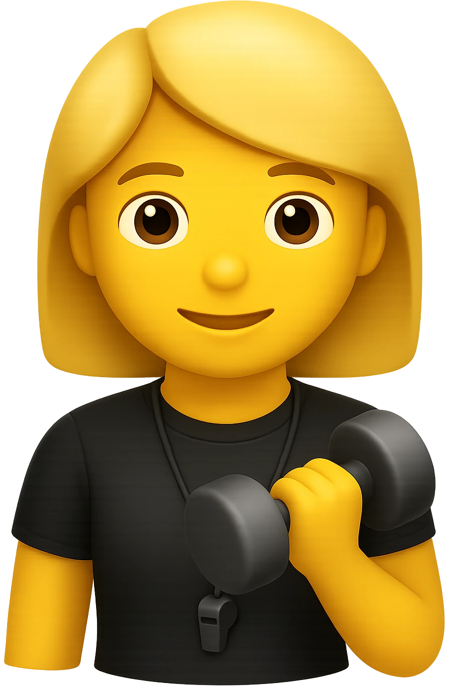 emoji 3d stile iphone che rappresenta una personal trainer bionda donna 3d emoji