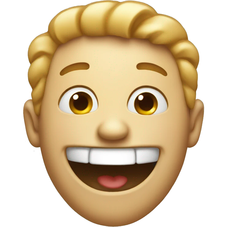 Laughing person with sarcastic laugh emoji