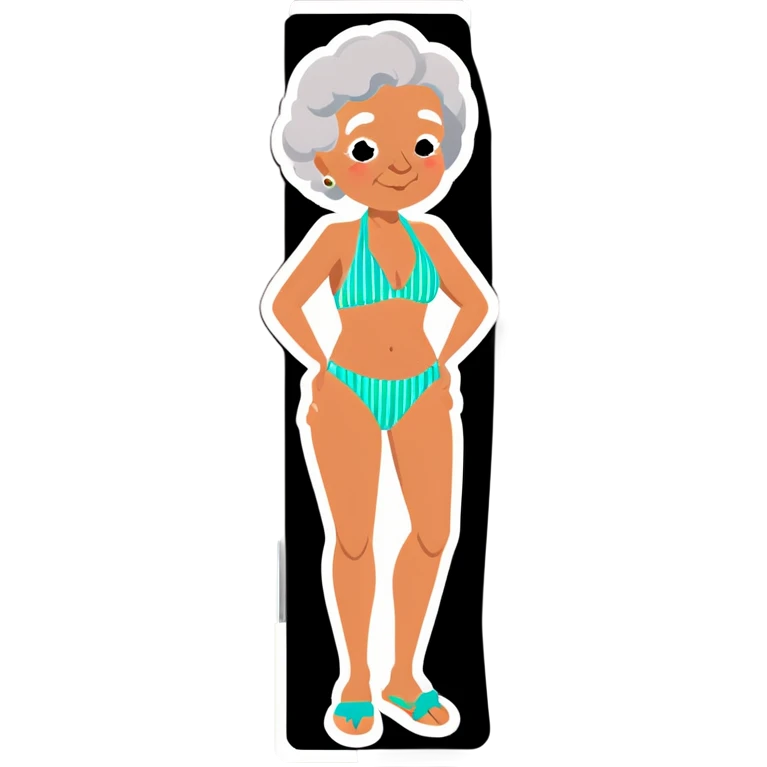 Grandma in bikini  emoji