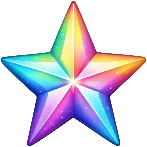 Iridescent sparkling star emoji