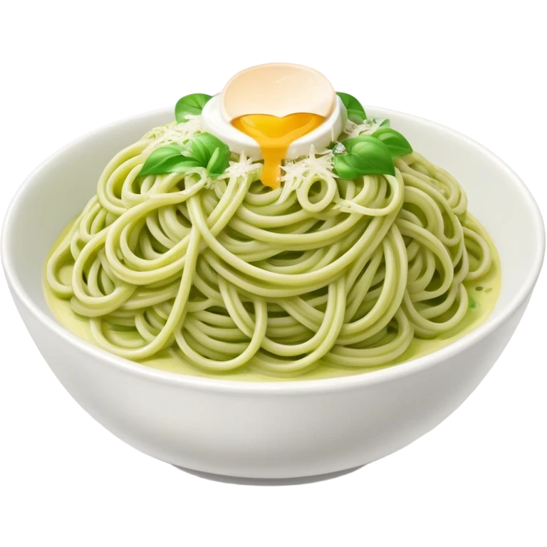 Creamy green spaghetti  emoji