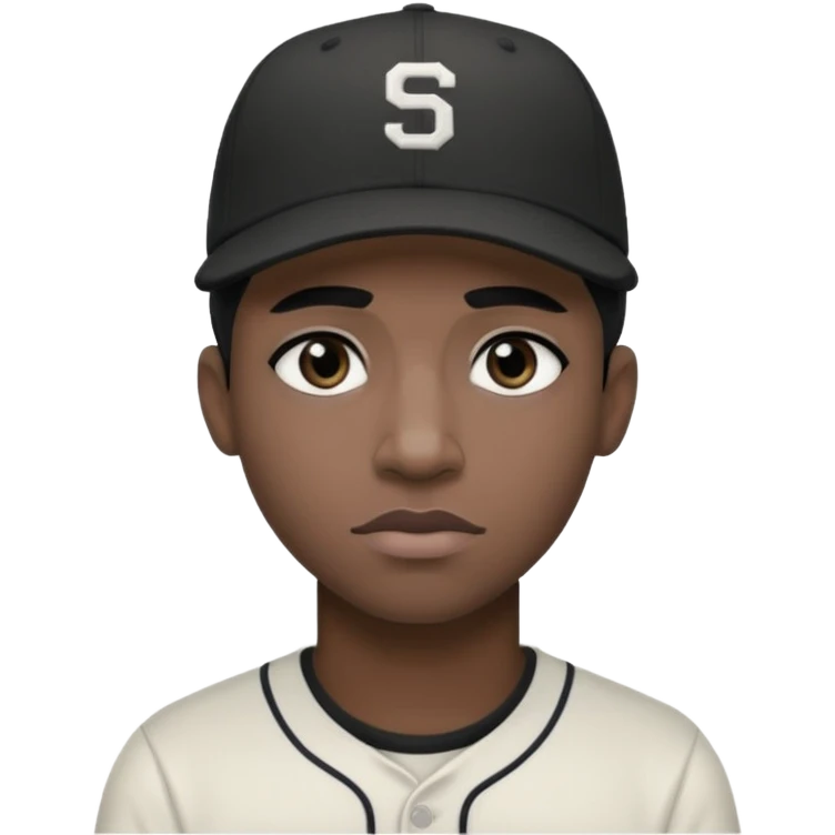 Black goth man with backwards baseball cap emoji
