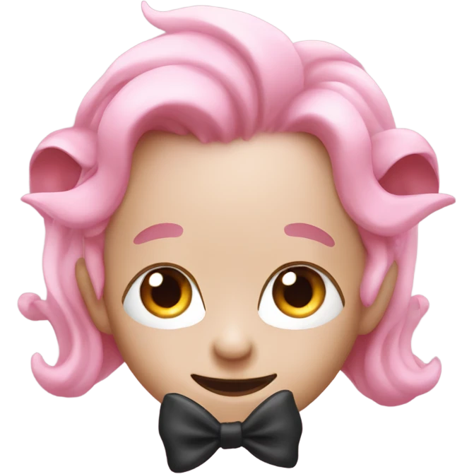 devil with light pink bow emoji