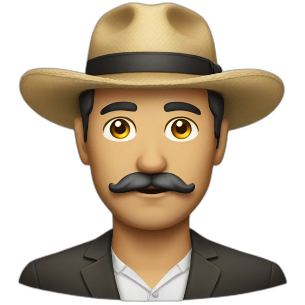 Middle aged Colombian man with mustache emoji