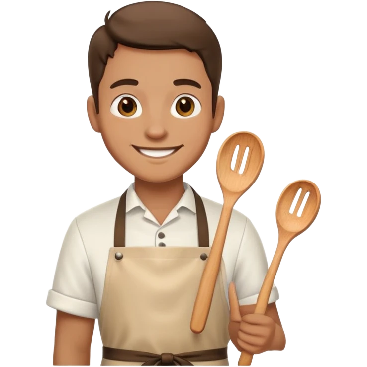 Man with a cooking apron  emoji
