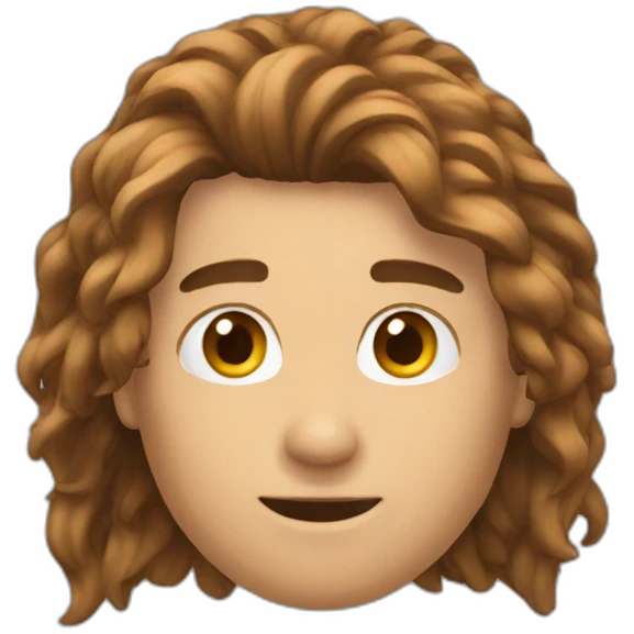 Male Long Brown Haie emoji emoji