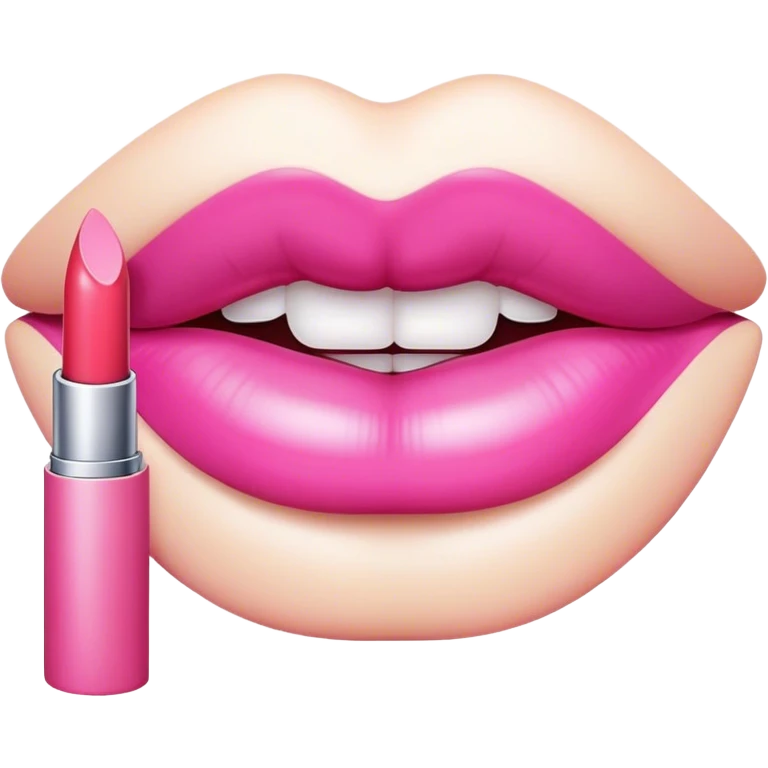 pink kiss emoji