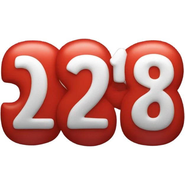 238 in bold red numbers emoji