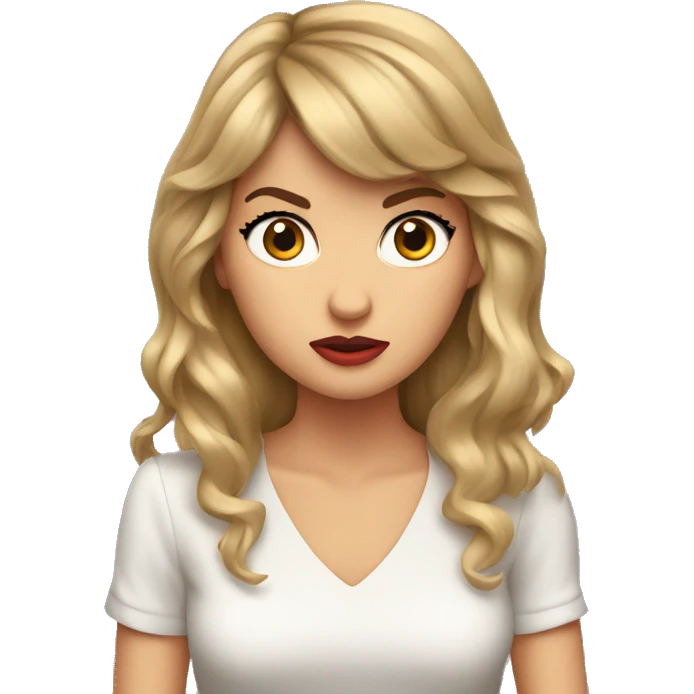 Taylor swift looking confused emoji