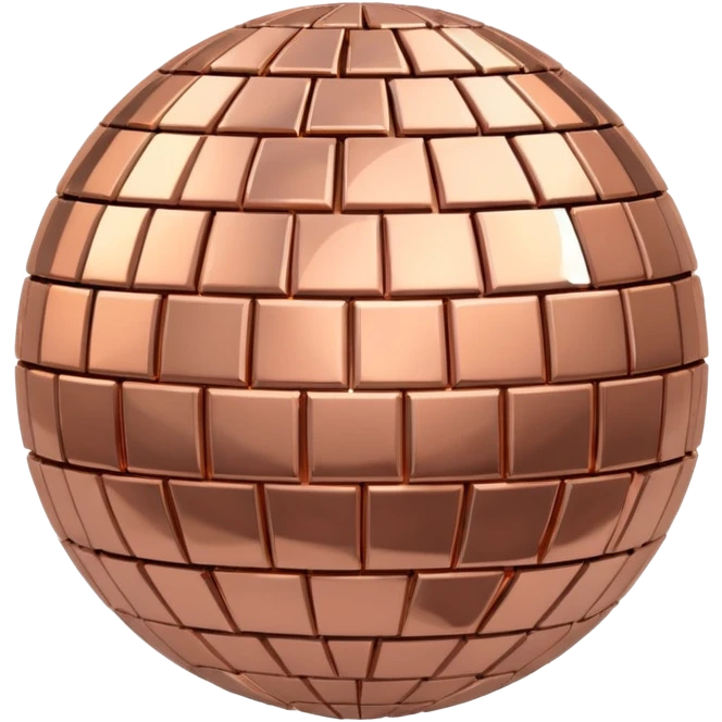Rose gold disco ball emoji