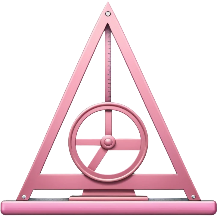 mac os icon Architect's scale, protractor, triangle, pink emoji