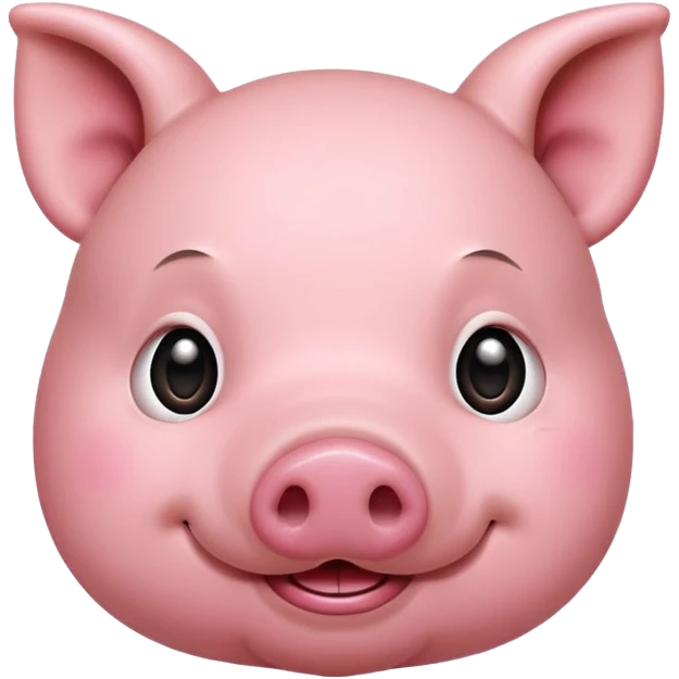 Cute pig , painted emoji