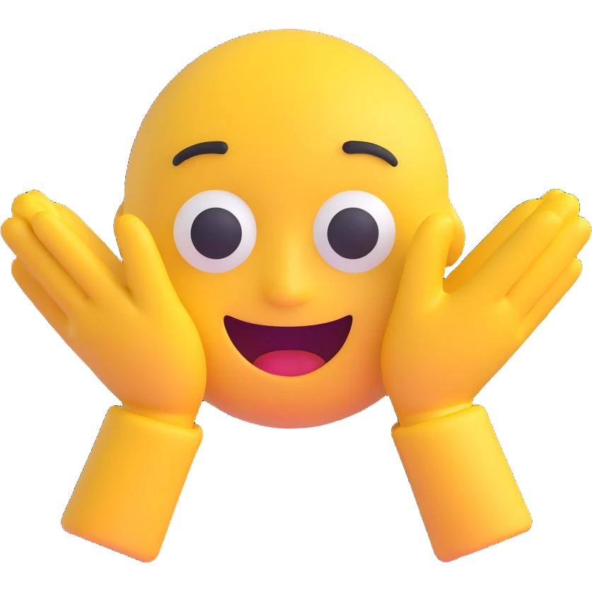 cold face emoji with hands in the shape of an L emoji