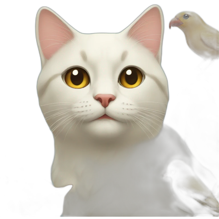 cats and birds emoji
