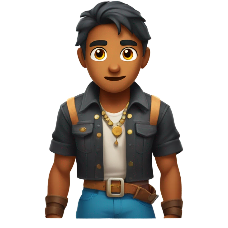 Indian kid playing brawl stars emoji