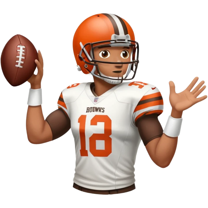 browns player catching one hander emoji