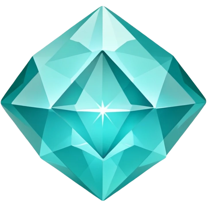 Turquoise diamond emoji