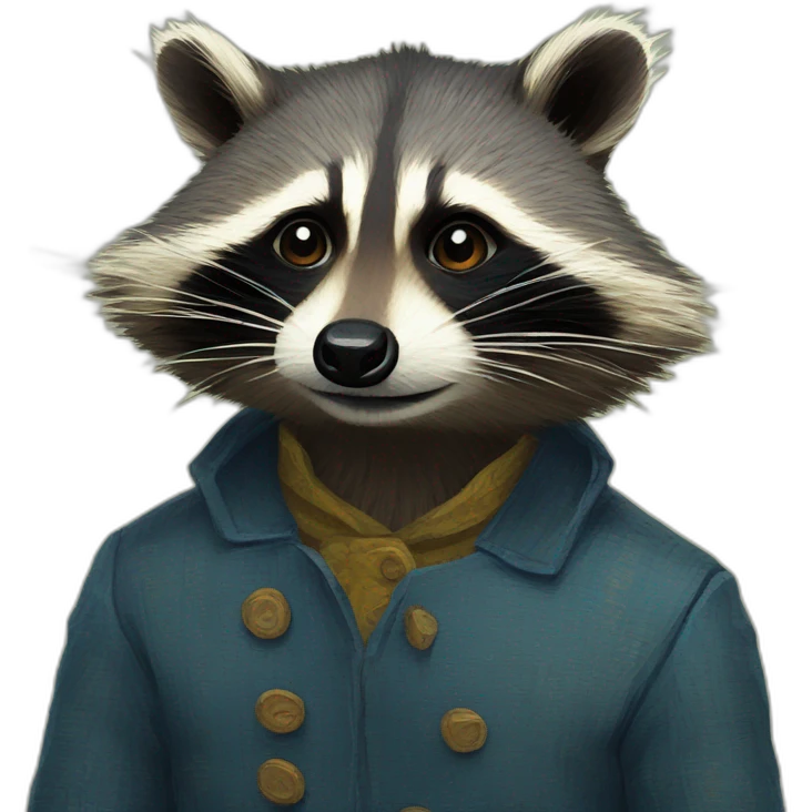 Racoon van gogh emoji