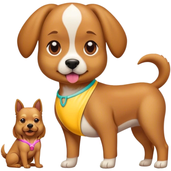 Dog in bikini emoji