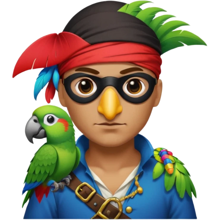 pirate and parrot emoji