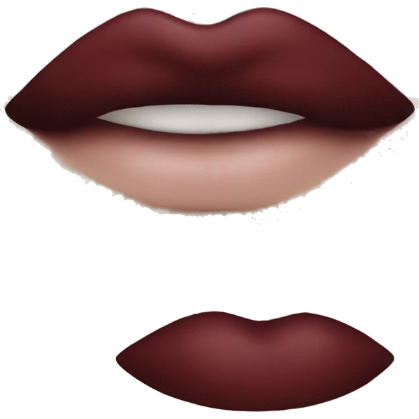 dark red lips emoji