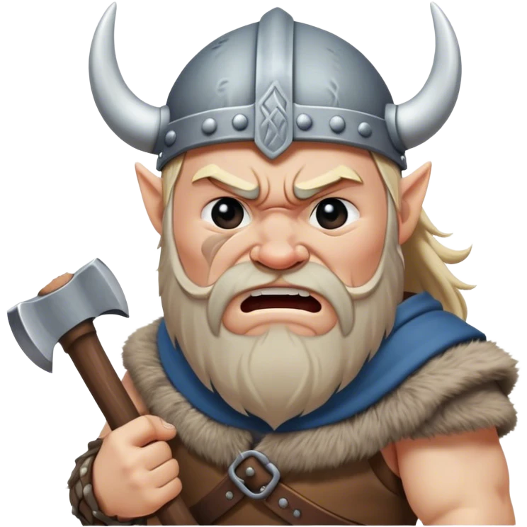 crying Viking with an ax in his hands
realistic emoji