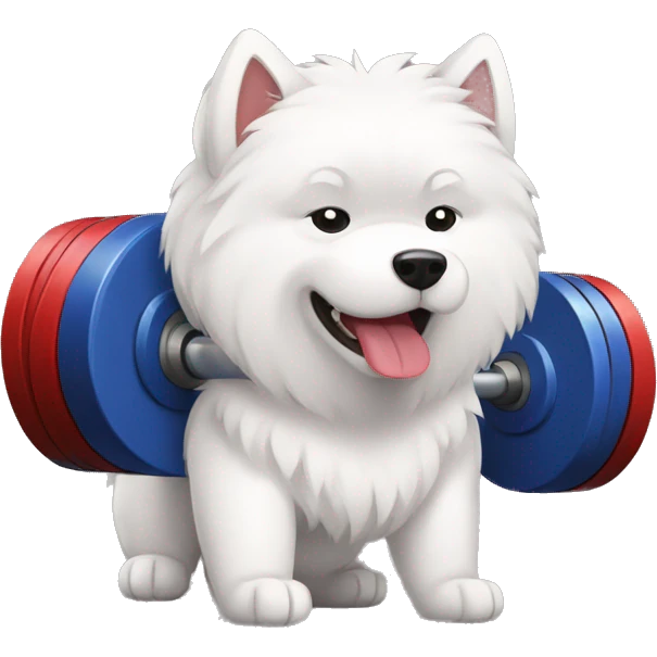 samoyed powerlifting  emoji
