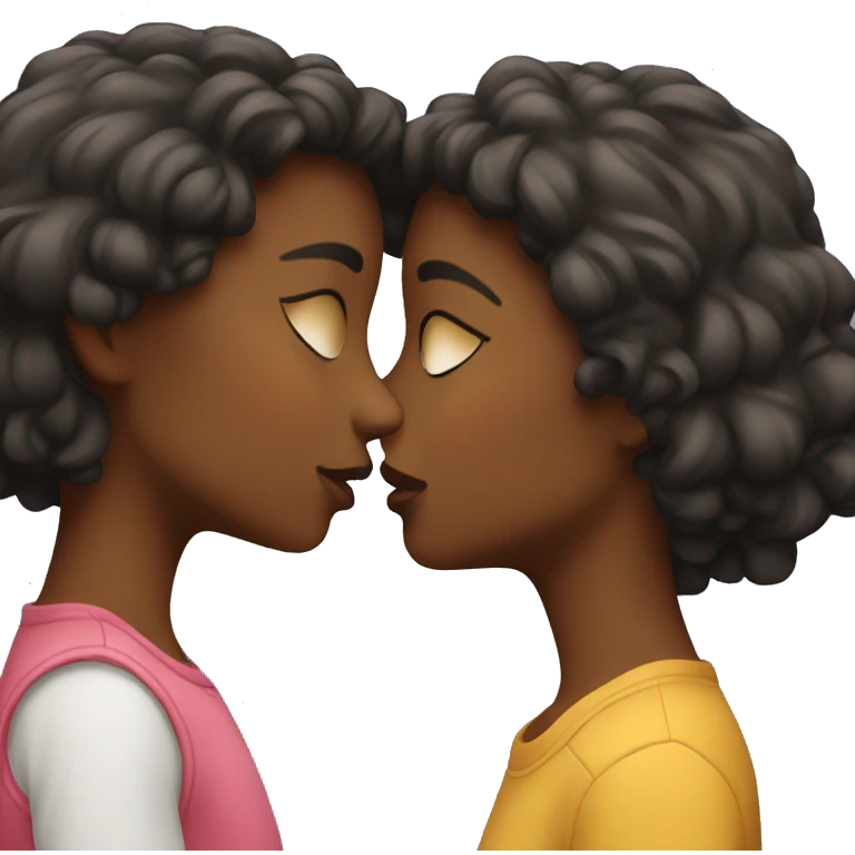 2 girls kissing each other  emoji