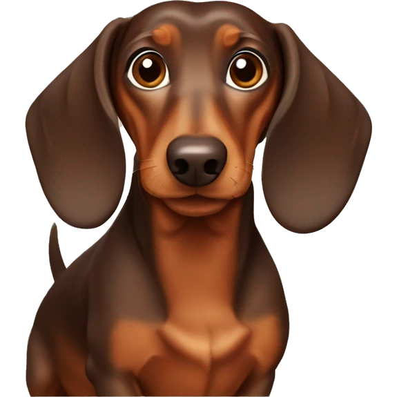 Brown dachshund  emoji