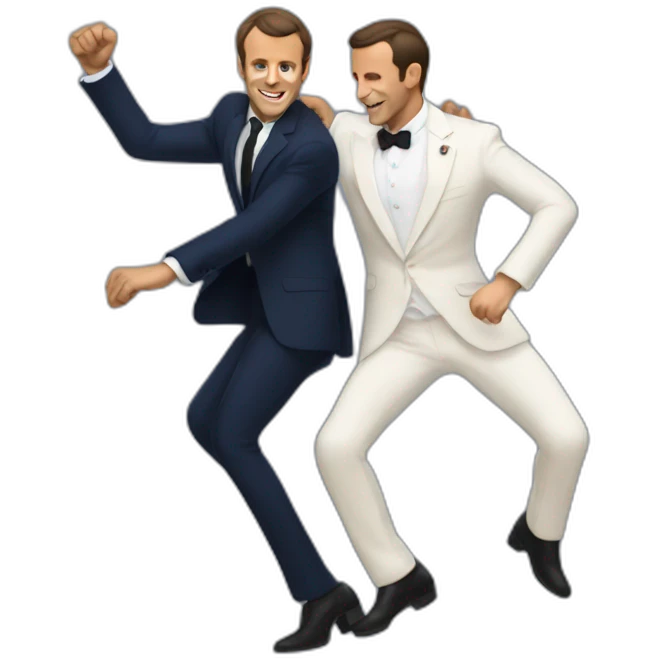 Emanuel macron dancing salsa emoji