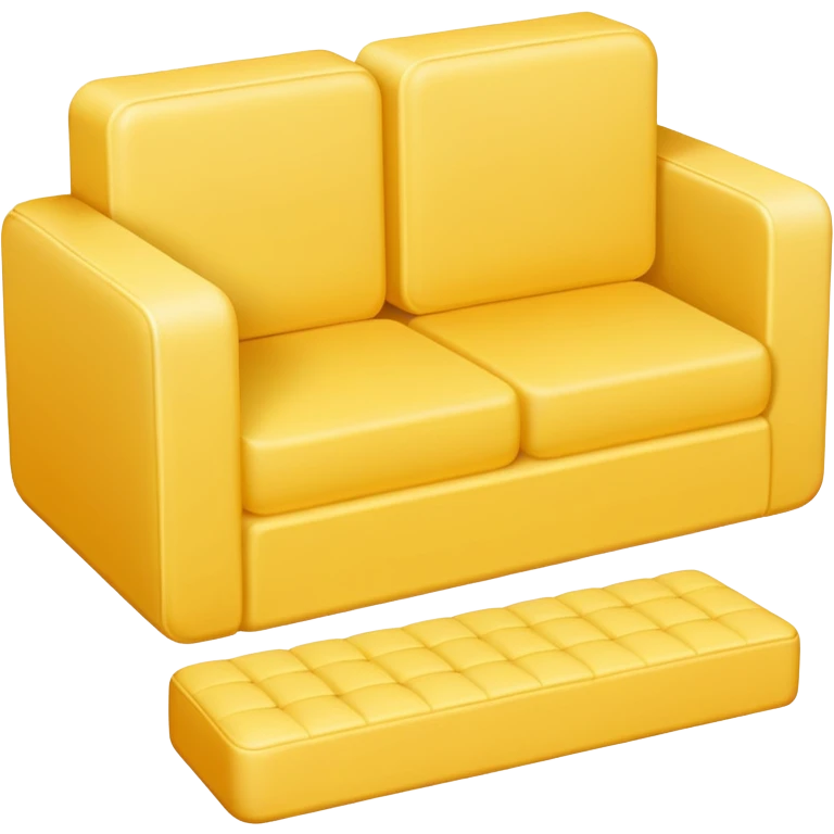 sofa foam block, soft yellow color emoji