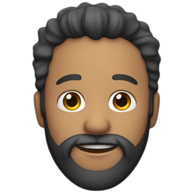 chanteur chauve avec une barbe emoji