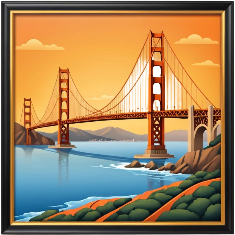 Golden Gate Bridge 🌉 in frame emoji