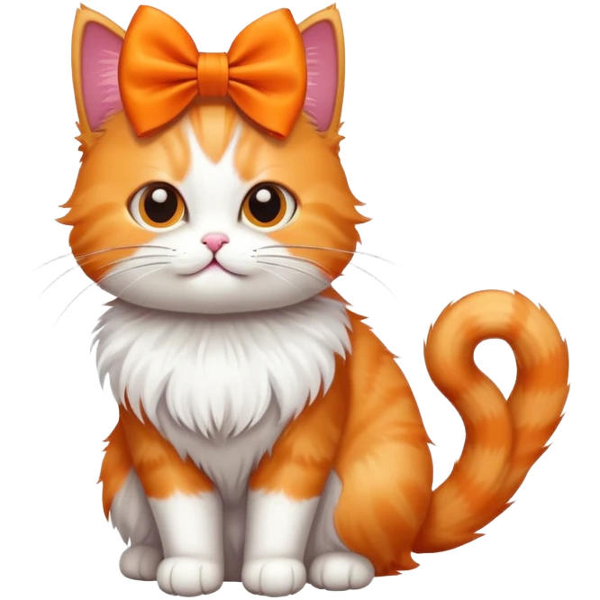 Un gato con lazo emoji