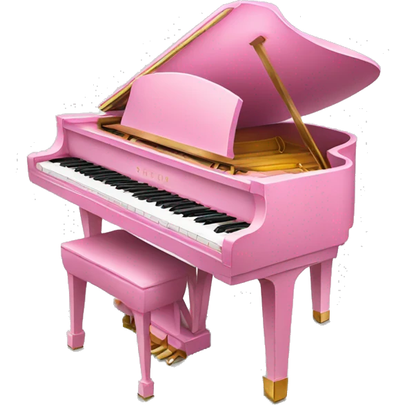 Pink Steinway piano emoji