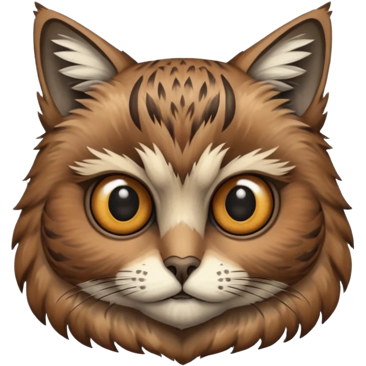 Hibou avec une tête de chat emoji