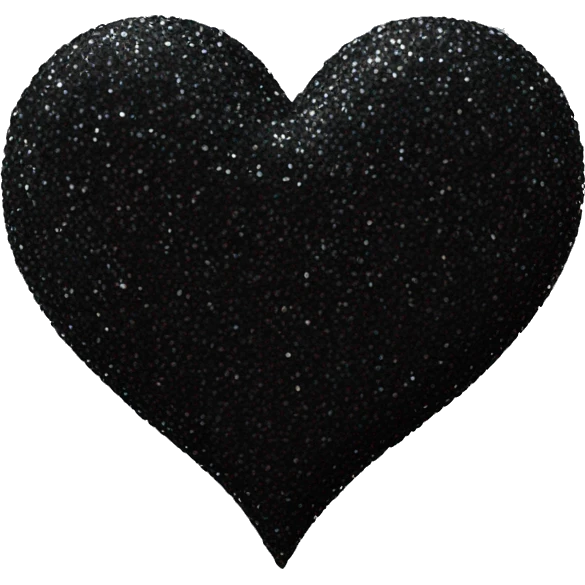Black glittery heart  emoji