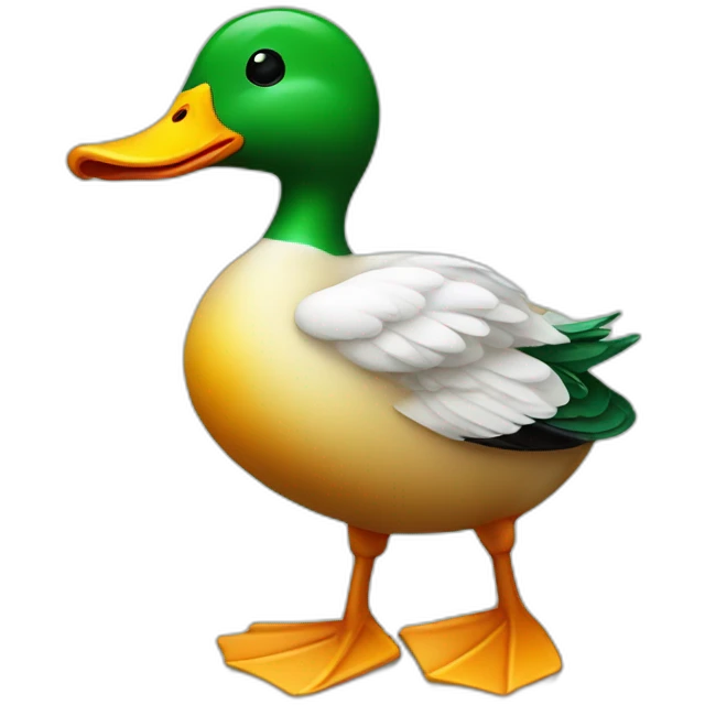 Duck with beer emoji