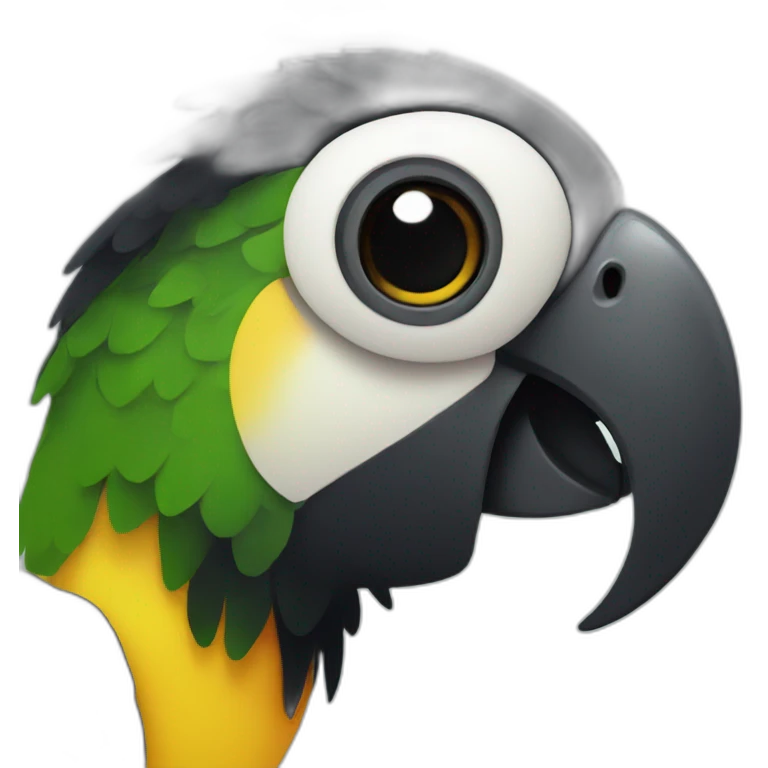 black exotic parrot emoji