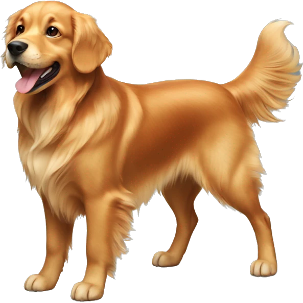red golden retriever dog  emoji