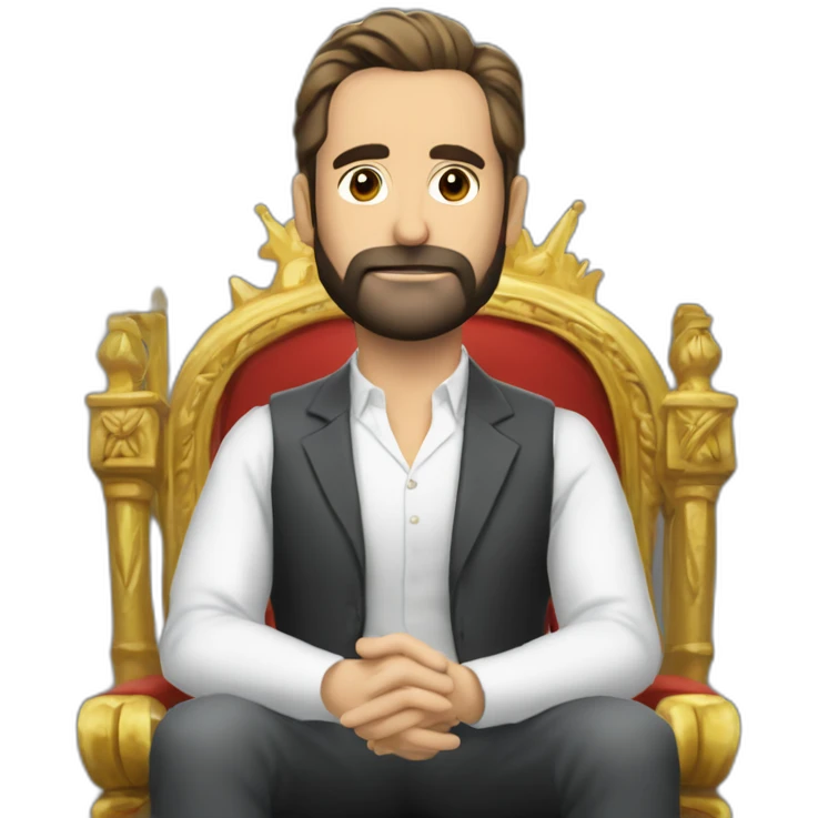 Santiago abascal sentado en el trono emoji