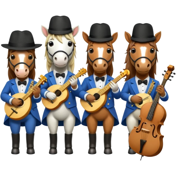 horse as Musicians emoji