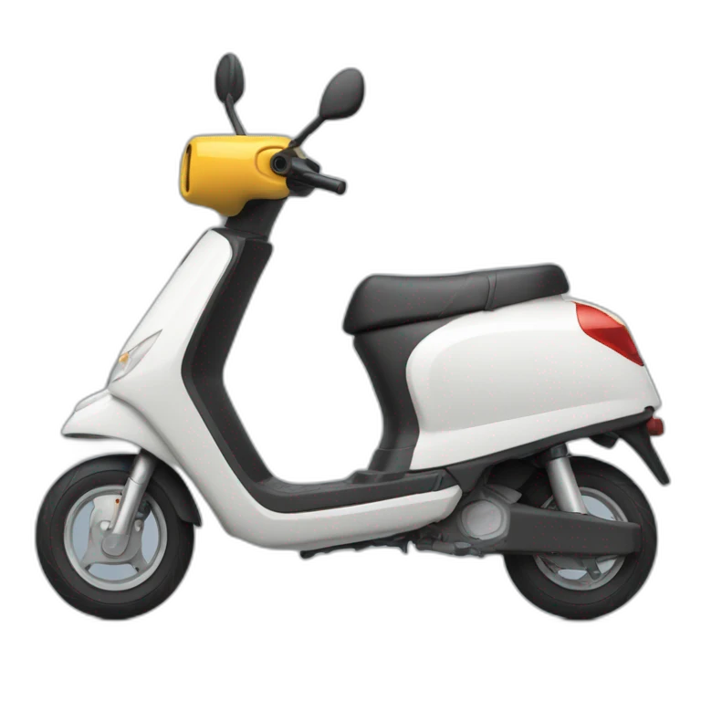 Vache qui conduit un scooter  emoji