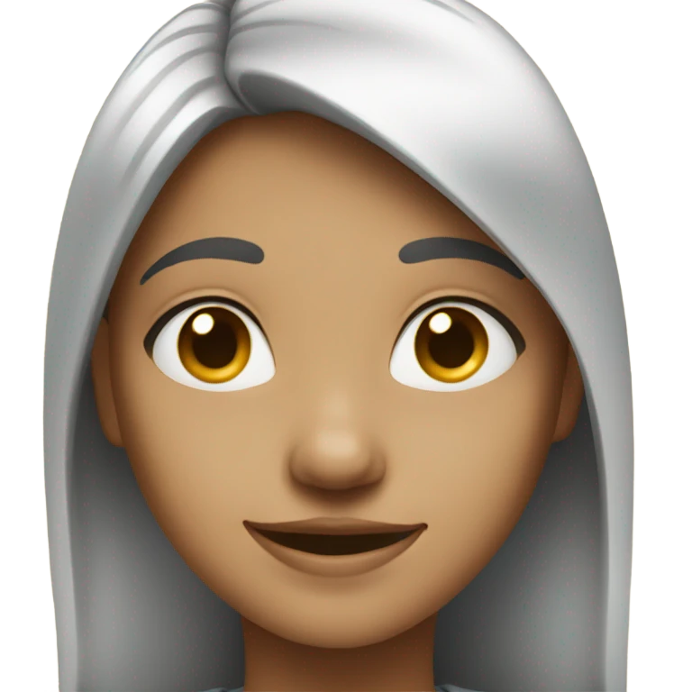 smiling girl looking at camera emoji