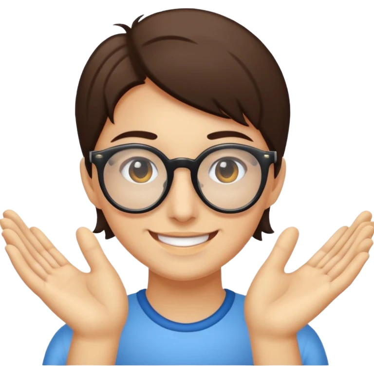 Cara sonriente guiñando el ojo, con la mano derecha lenta un poco los lentes de solo para que se vea como está guiñando el ojo emoji